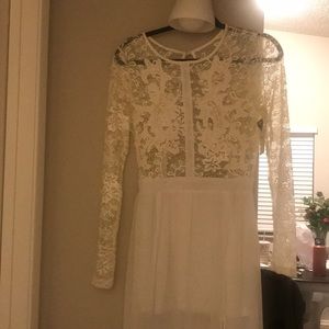 Beautiful white lace maxi dress